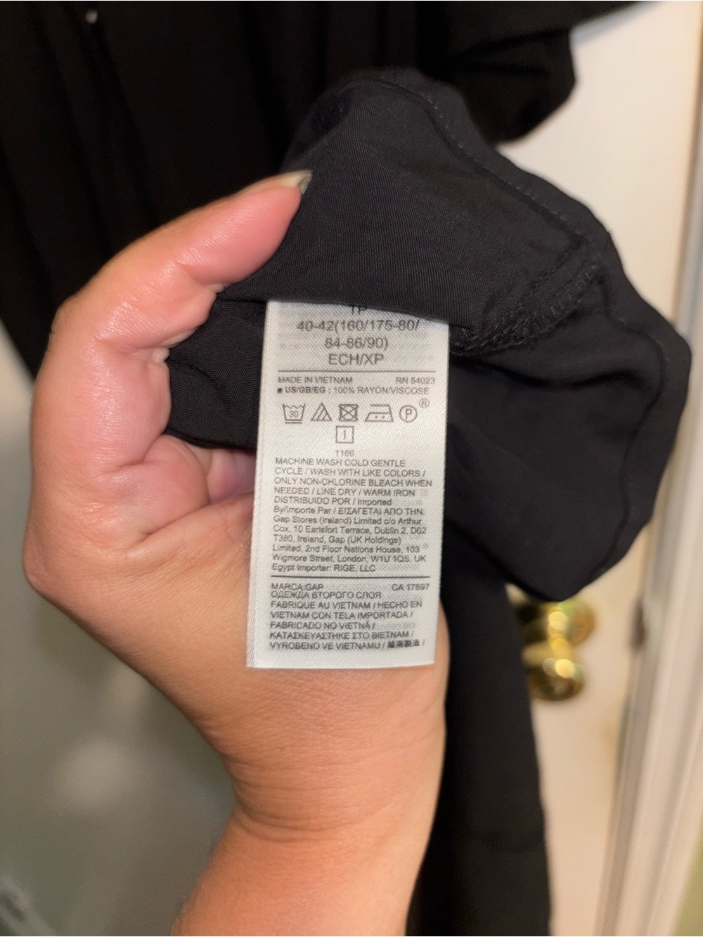 GAP Black Wrap Maxi Dress with Tie Waist - Picture 3 of 3